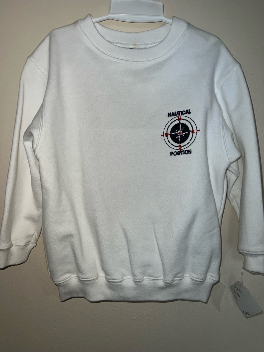 Vintage Dani Nautical Position Kids' Classic White Crewneck Sweatshirt​